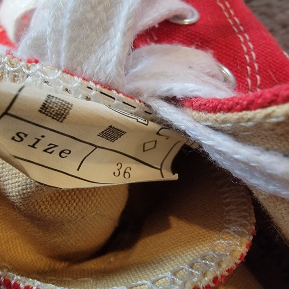 Victoria Vintage Skate Sneakers Size 36 Red/Navy Women's 6- 6.5 - Picture 13 of 16